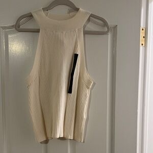 Banana Republic Factory Cream Ribbed Tank Top NWT